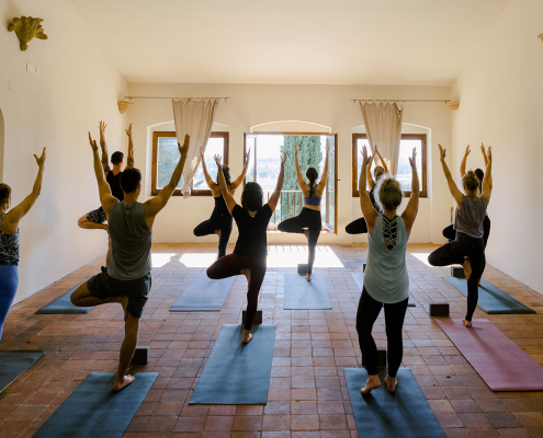 people doing yoga
